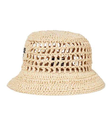 Cappello da pescatore in rafia in Beige 